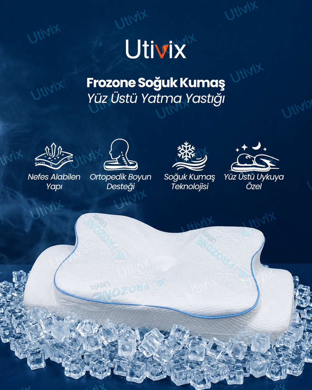 Ortopedik Visco Yastık Boyun Destekli – Boyun Düzleşmesi ve Ağrısı İçin, Kırışıklık Karşıtı Güzellik Yastığı