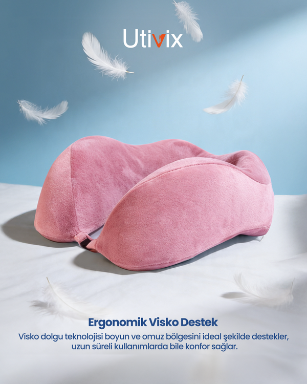 Ortopedik Visco Seyahat Yastığı – Lüks Konfor ve Ergonomik Boyun Desteği