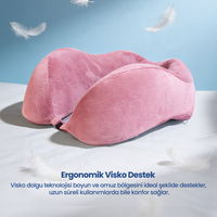 Ortopedik Visco Seyahat Yastığı – Lüks Konfor ve Ergonomik Boyun Desteği